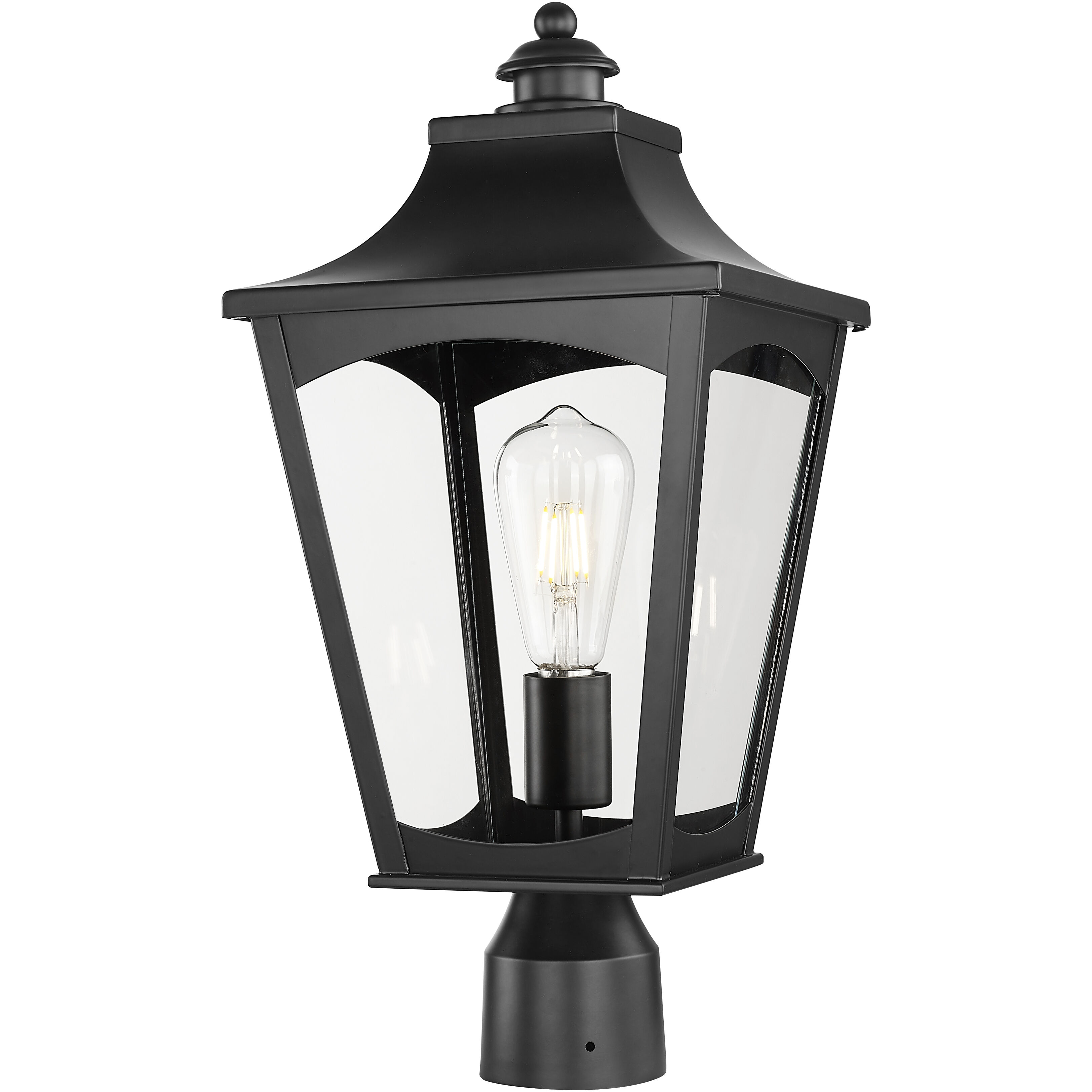 Curry 1 Light 19.5 inch Powder Coated Black Outdoor Post Lantern